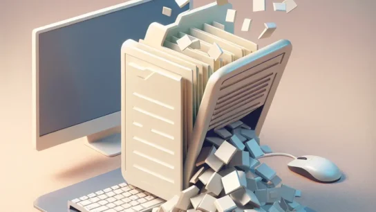 "Person recovering lost files on a computer after file compression: Step-by-step guide on data recovery methods in 'How to Recover Files Lost During File Compression.'"