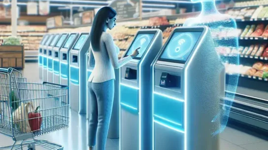 "AI-powered fraud detection technology implemented at Target's self-checkout kiosks in U.S. stores, enhancing security and reducing theft risks."