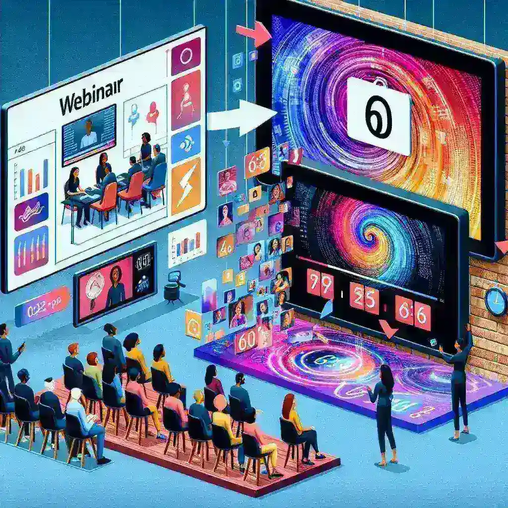 "Engaging webinar footage showcasing a speaker presenting key concepts, perfect for transforming into a dynamic 60-second video advertisement."