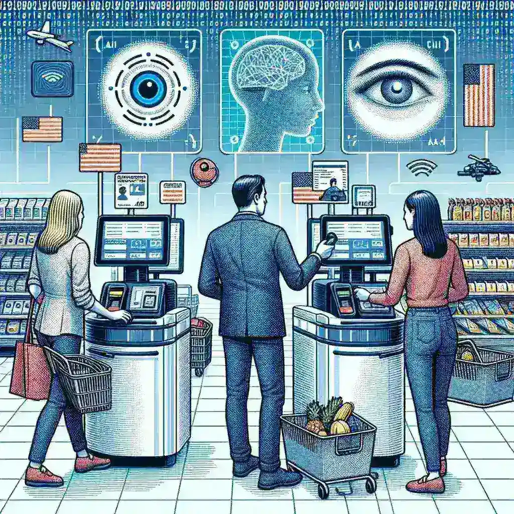 "Target self-checkout kiosk with AI-powered fraud detection technology, enhancing security measures in U.S. stores."