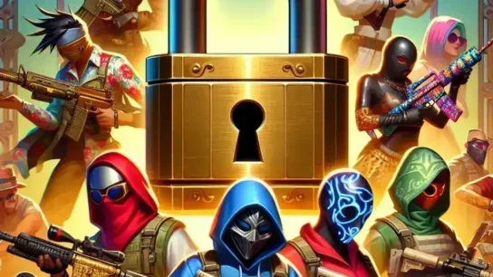 "Garena Free Fire MAX redeem codes graphic showcasing exclusive rewards, including vibrant costume bundles and stylish gun skins for players."